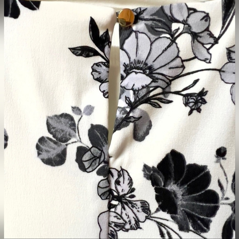 Calvin Klein Sleeveless Floral Print Top Sz Large - Picture 4 of 5